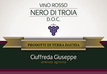 Vino rosso Nero di Troia - etichetta